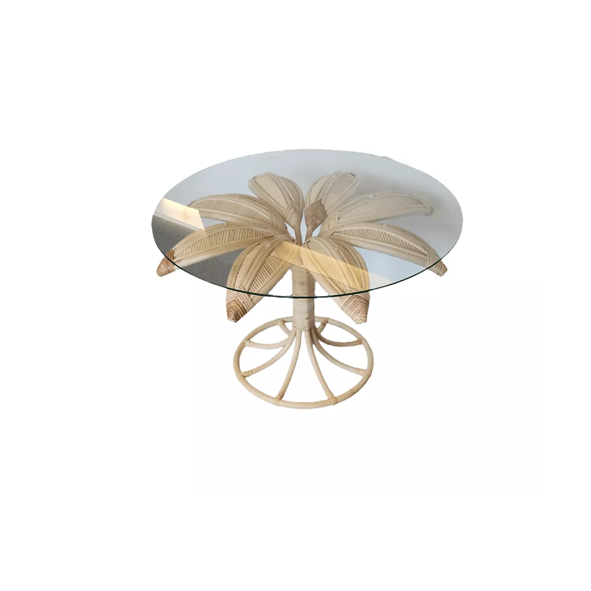 Table basse en Rotin Palmier Naturel 80x80