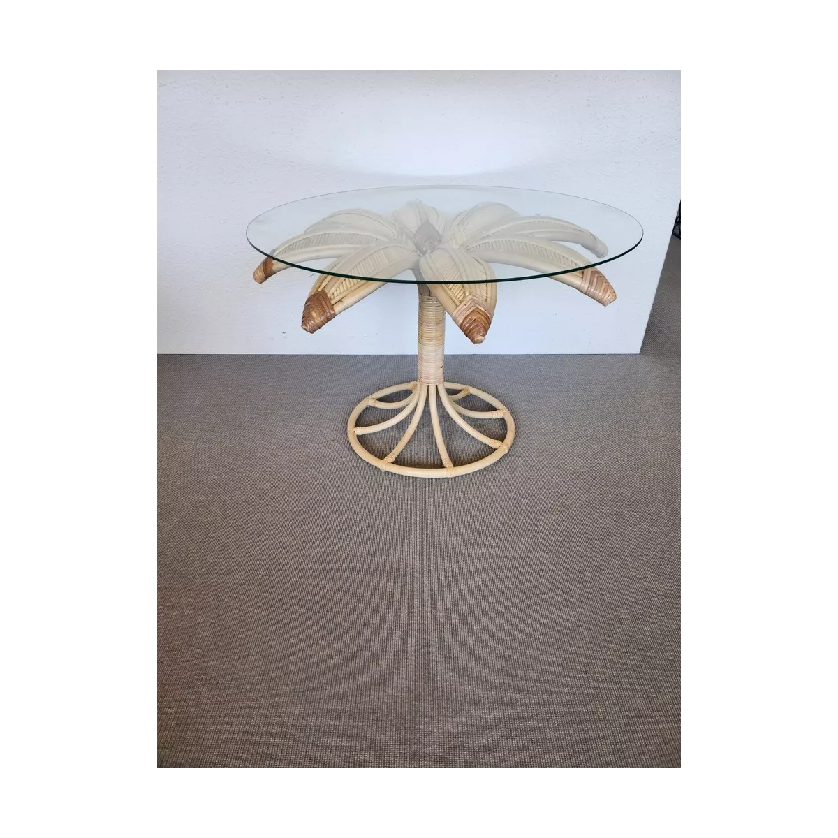 Table basse en Rotin Palmier Naturel 80x80