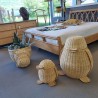 Rangement hippopotame rotin Naturel 73x42