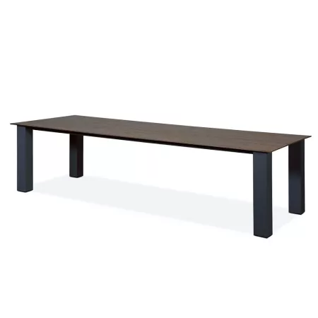 Table de repas Lagos Alu et Teck Outdoor 250cm