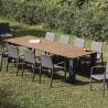 Table de repas Lagos Alu et Teck Outdoor 250cm