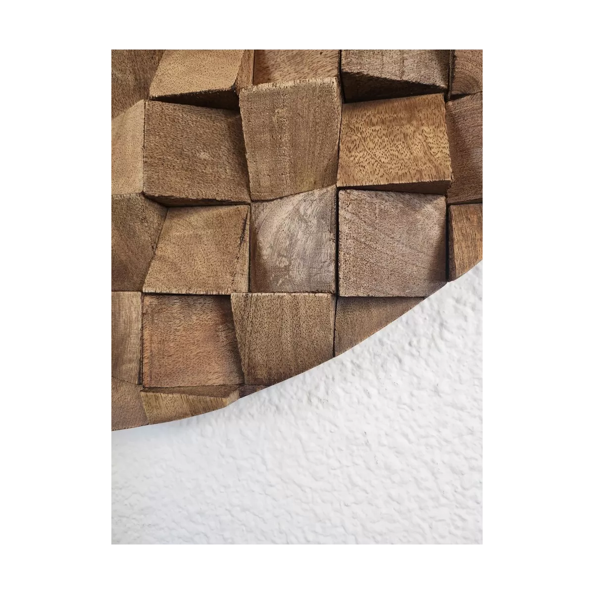 Décoration en Manguier Géométrique 80x80