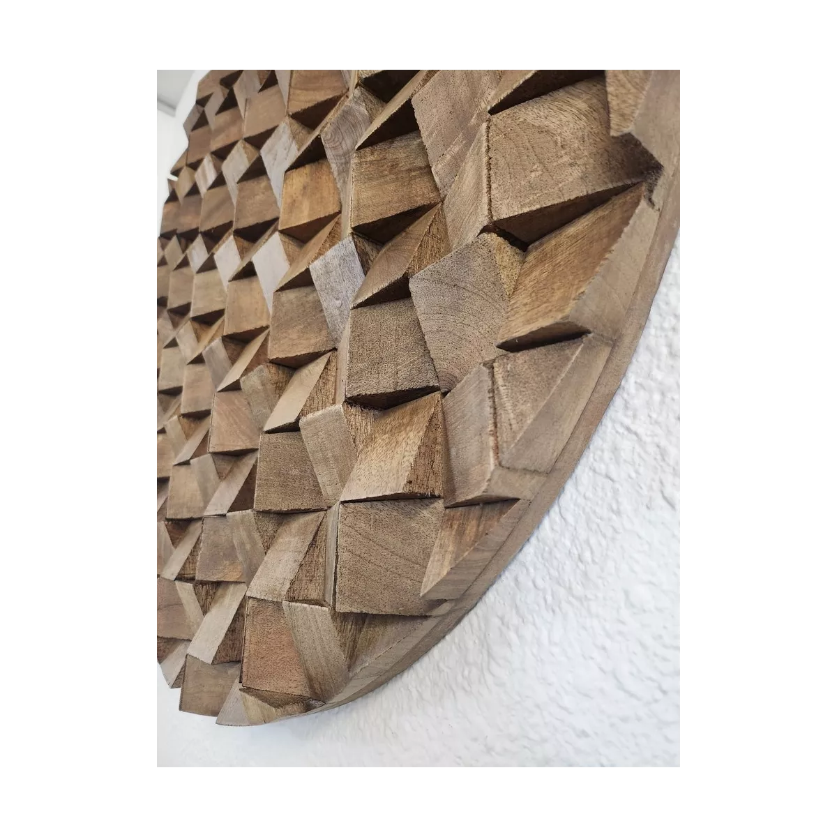 Décoration en Manguier Géométrique 80x80