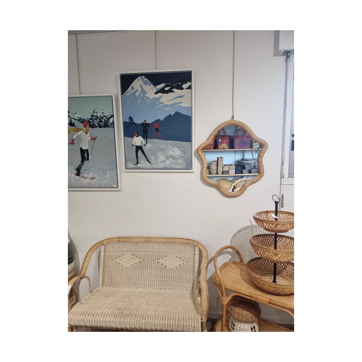 Miroir Shelly Rotin 60x65