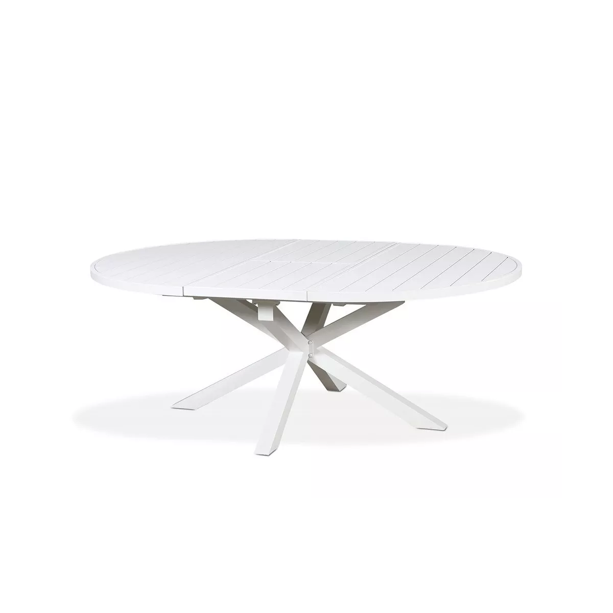 Table Nerja 145 en Aluminium blanc avec allonge