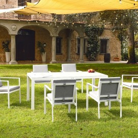 Table 180x90 San Marino Aluminium Blanc