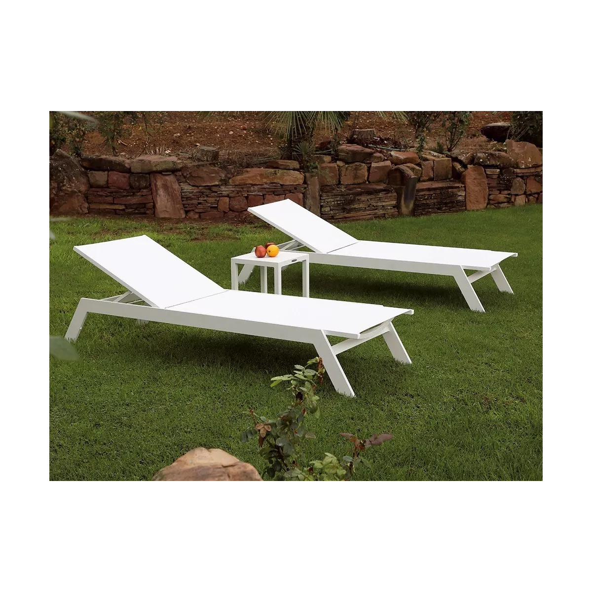 Chaise Longue Benisa Alu Blanc