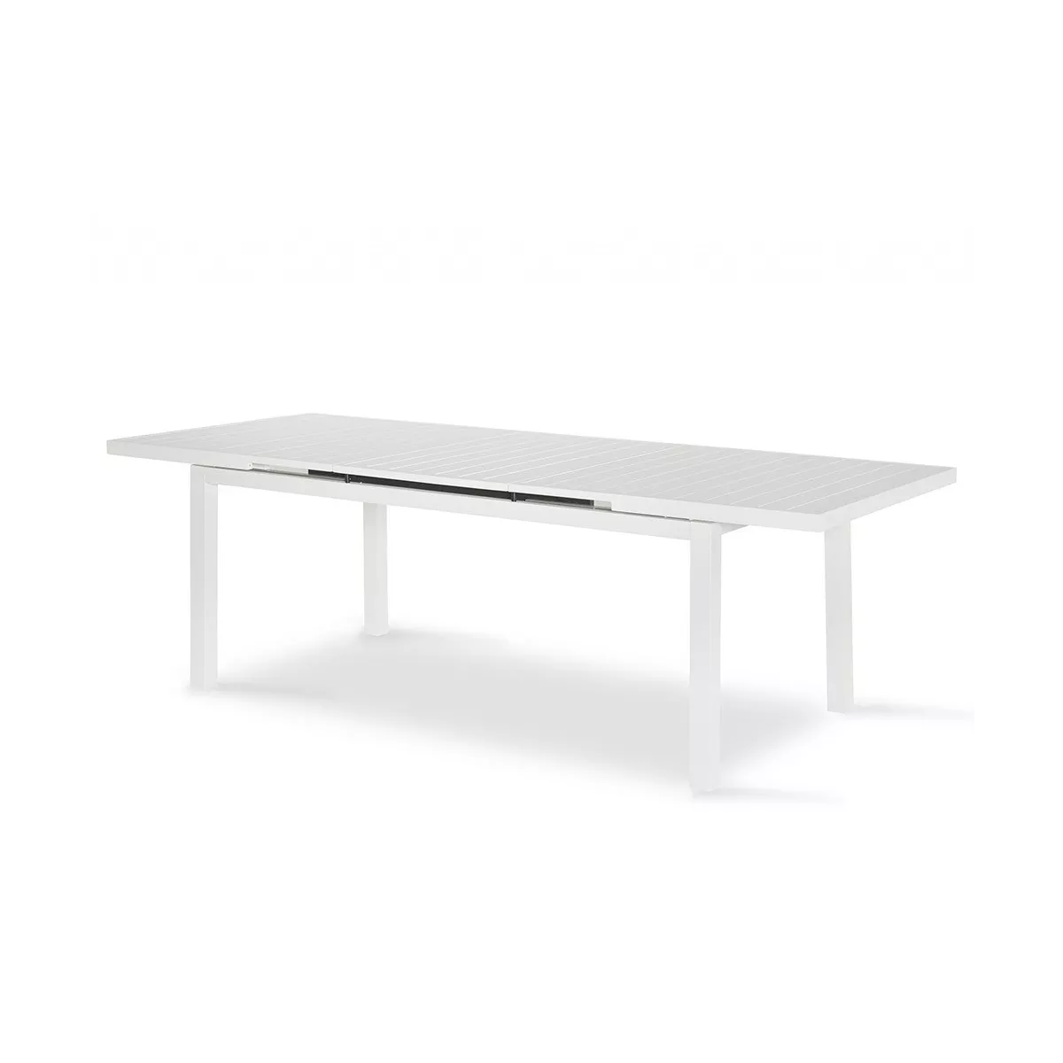 Table Nerja 180/240 en Aluminium blanc avec allonge