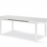 Table Nerja 180/240 en Aluminium blanc avec allonge