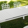 Table Nerja 180/240 en Aluminium blanc avec allonge