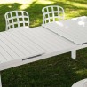 Table Nerja 180/240 en Aluminium blanc avec allonge