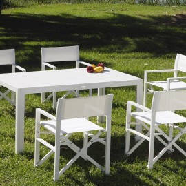 Table Calpe Alu Blanc 150x90