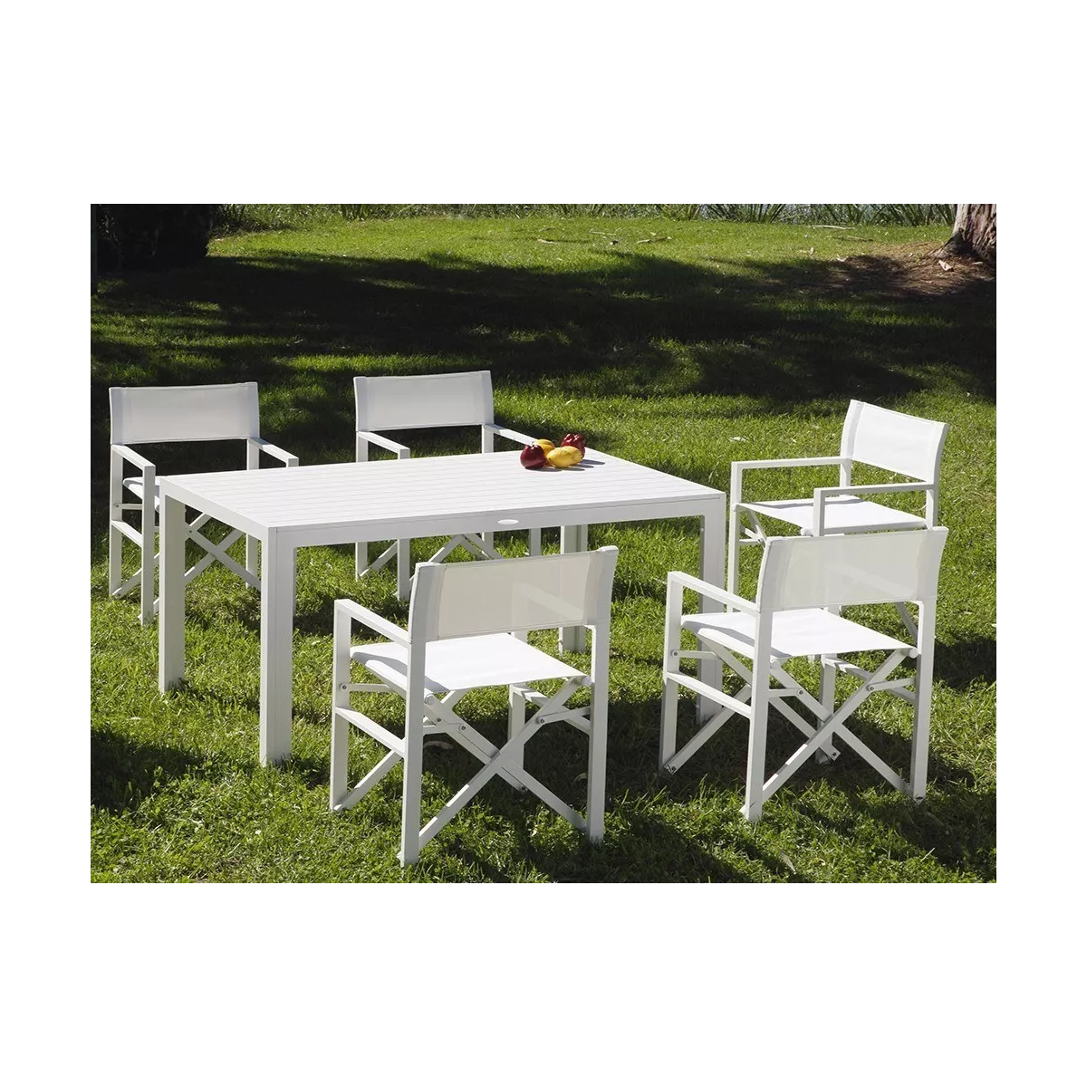 Table Calpe Alu Blanc  150x90