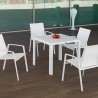 Table Calpe Alu Blanc 80x80