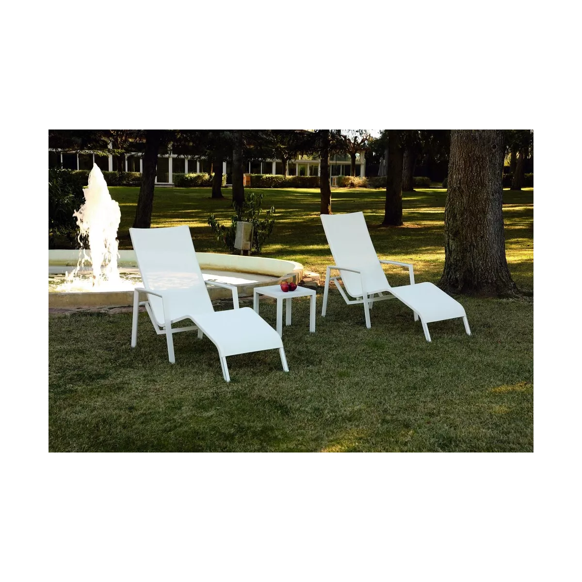 Chaise Longue Relax Gandia Alu Blanc