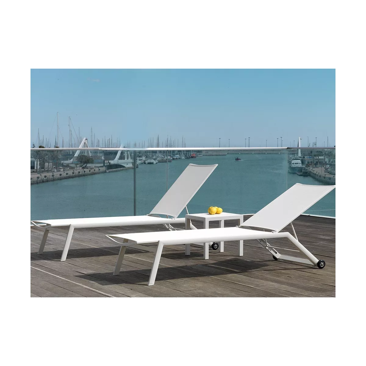 Chaise Longue Gandia Alu Blanc