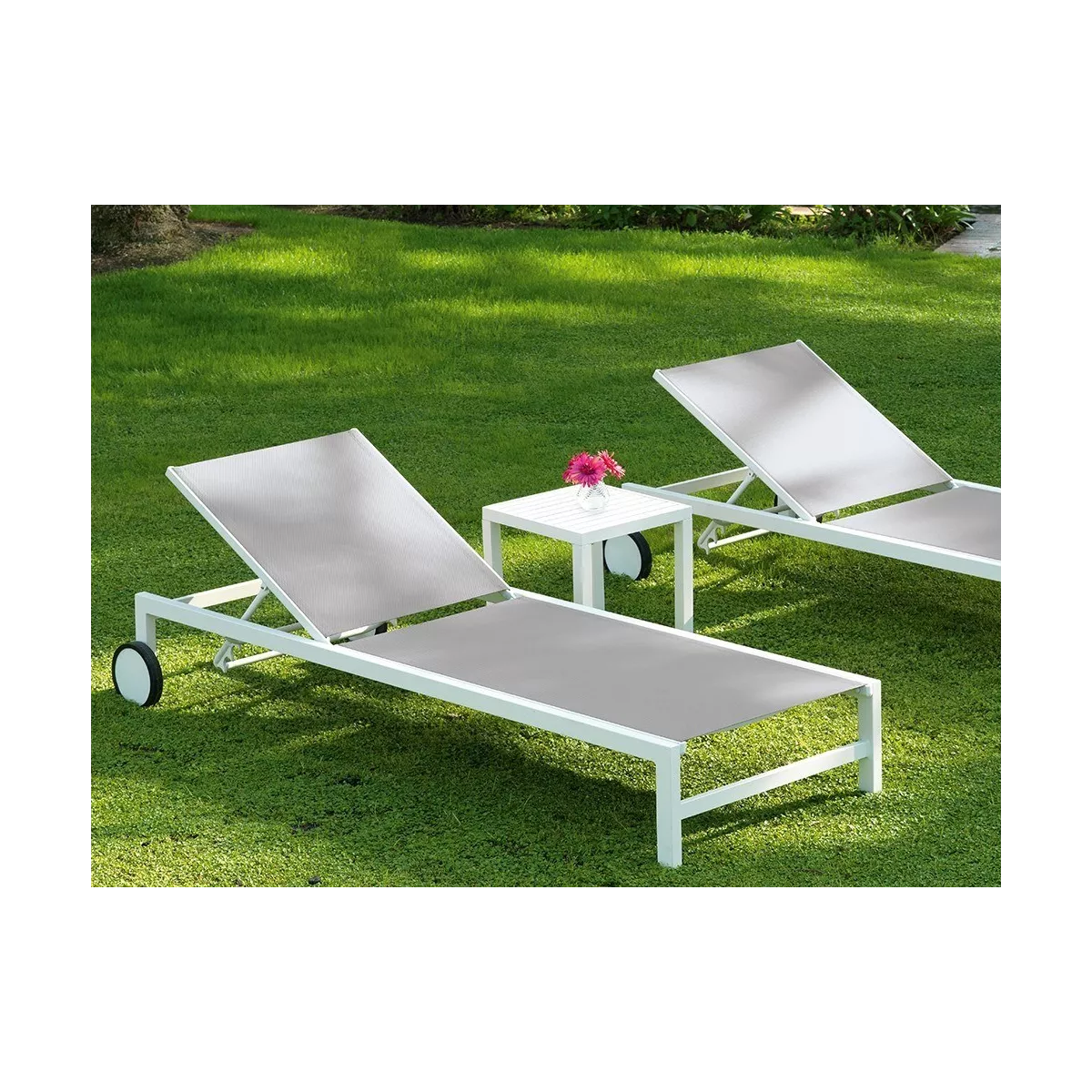 Chaise Longue Calpe Alu Blanc