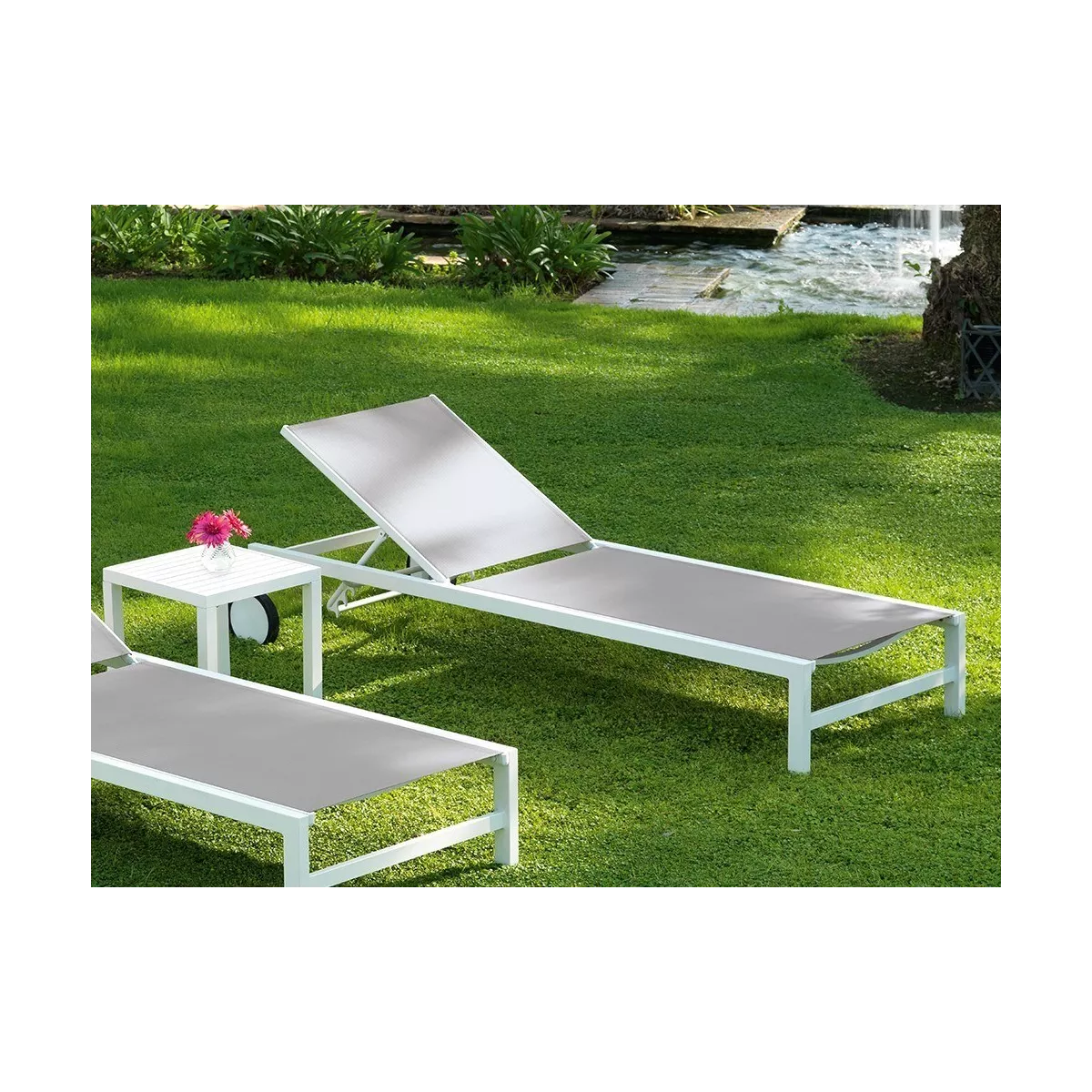 Chaise Longue Calpe Alu Blanc