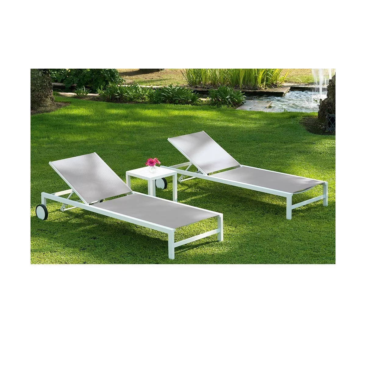 Chaise Longue Calpe Alu Blanc