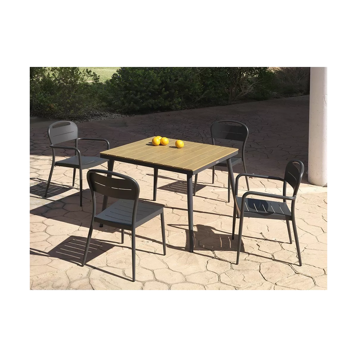 Chaise  Tunez en Aluminium Anthracite