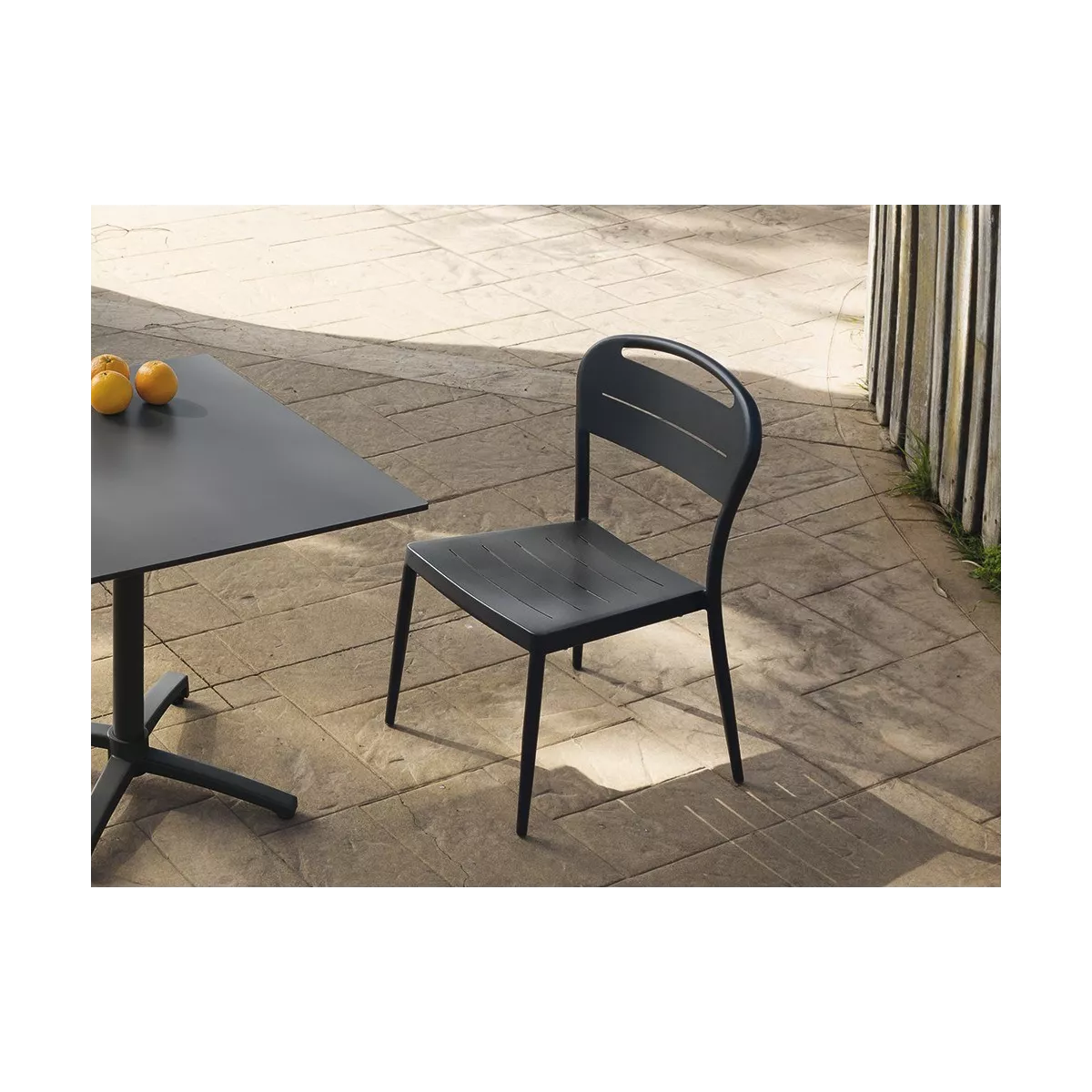 Chaise  Tunez en Aluminium Anthracite