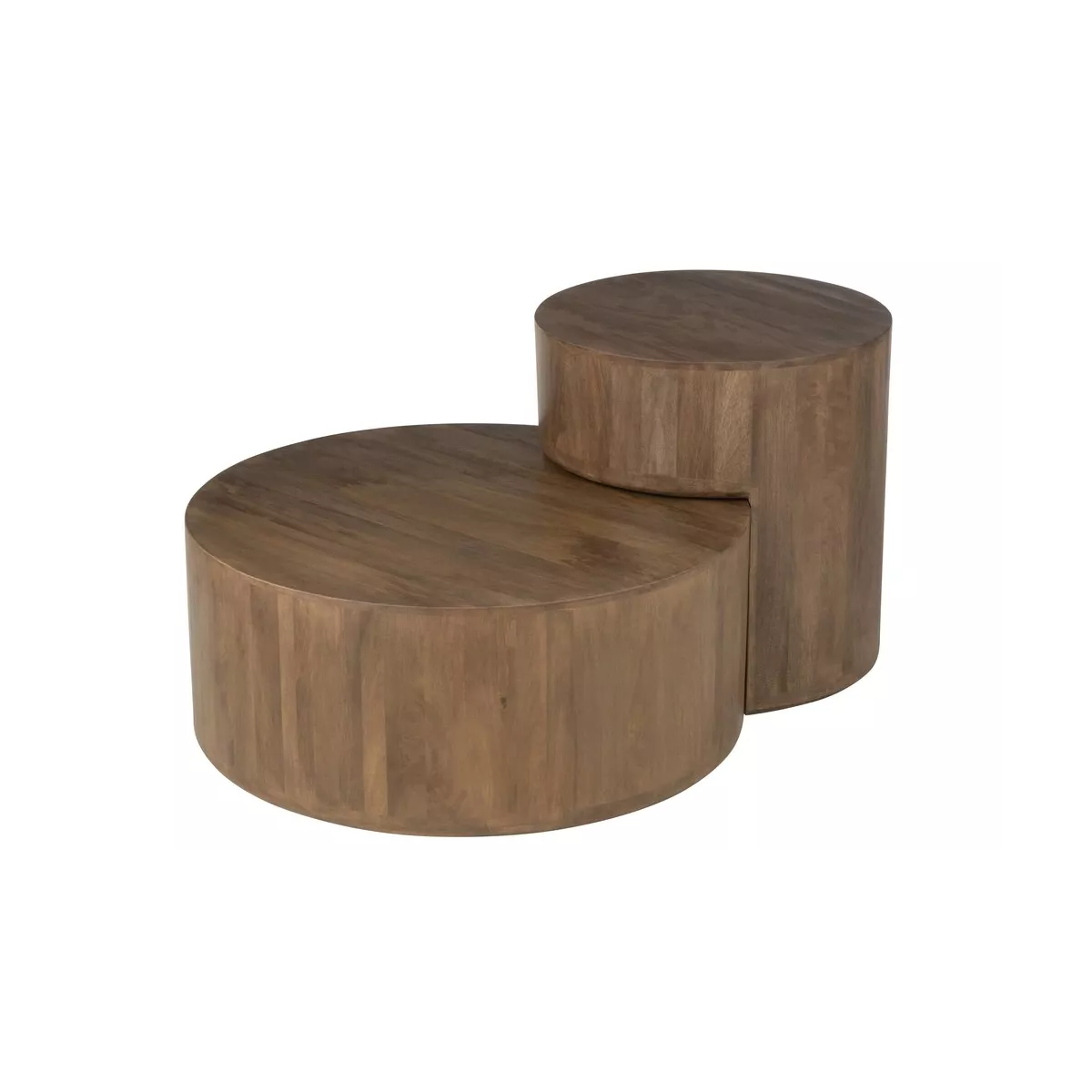 Set de 2 Tables Basses Manguier Brun