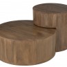 Set de 2 Tables Basses Manguier Brun