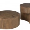 Set de 2 Tables Basses Manguier Brun