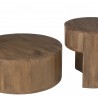 Set de 2 Tables Basses Manguier Brun