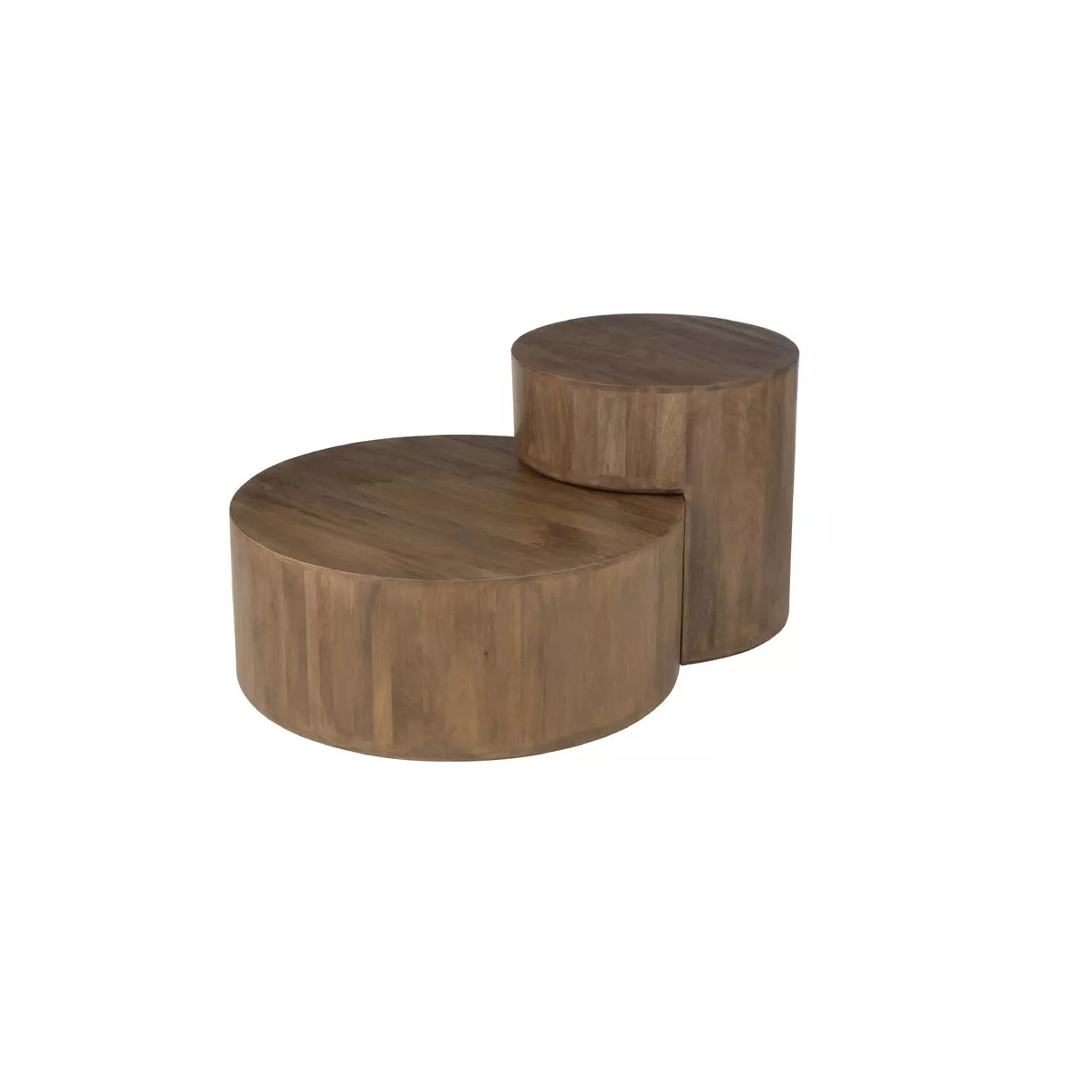 Set de 2 Tables Basses Manguier Brun