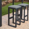 Tabouret de Bar Porto en Aluminium Anthracite