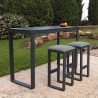 Tabouret de Bar Porto en Aluminium Anthracite