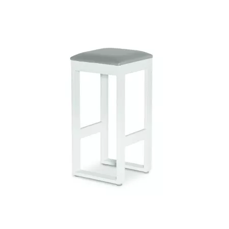 Tabouret de Bar Nerja en Aluminium Blanc