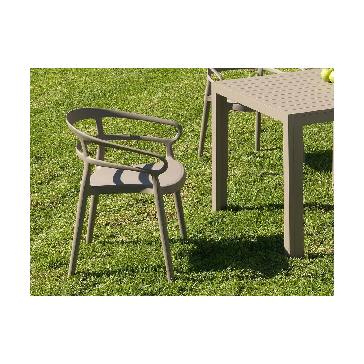 Fauteuil Repas Adra Taupe