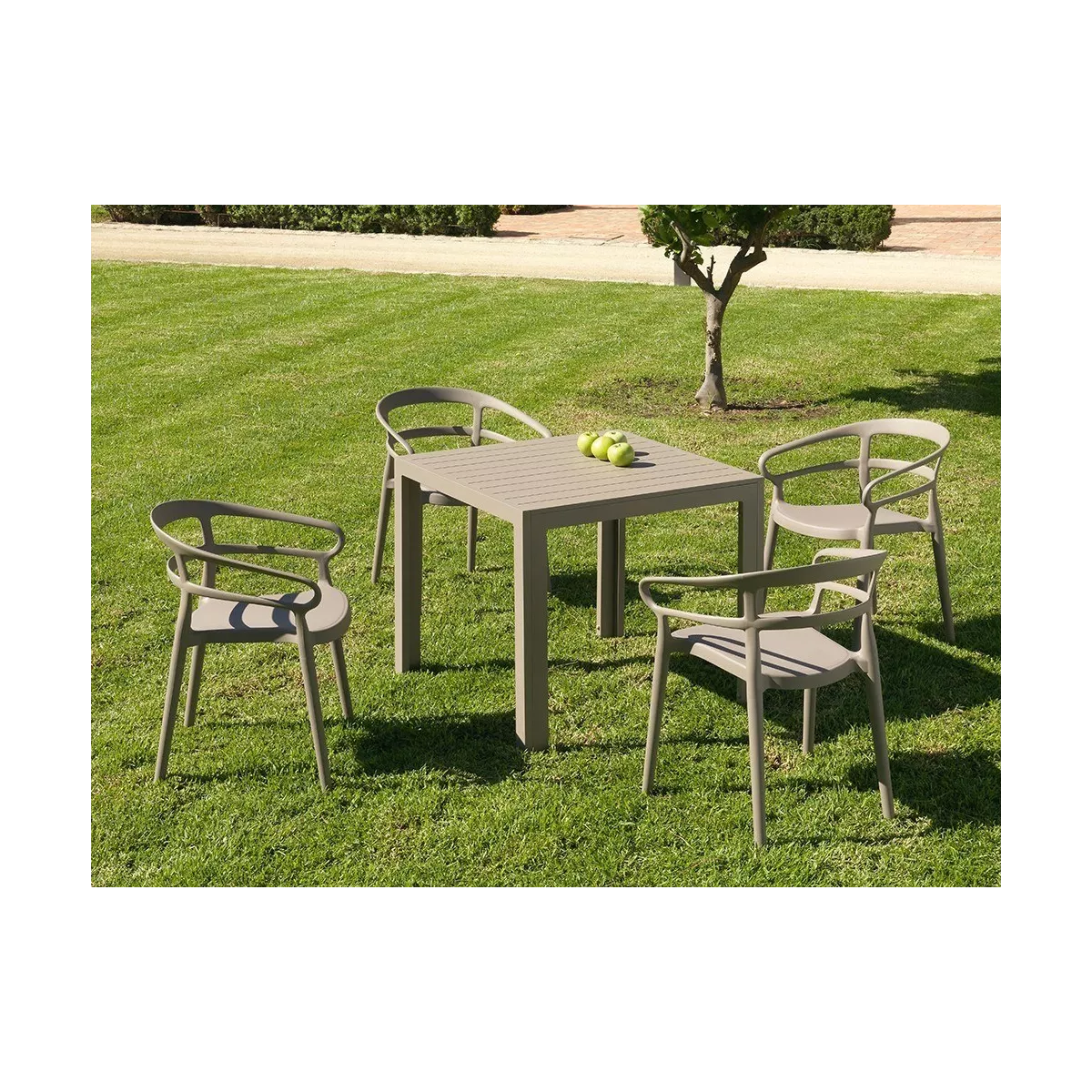 Fauteuil Repas Adra Taupe