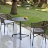 Table Cancun Pliante ronde 80x80 Gris