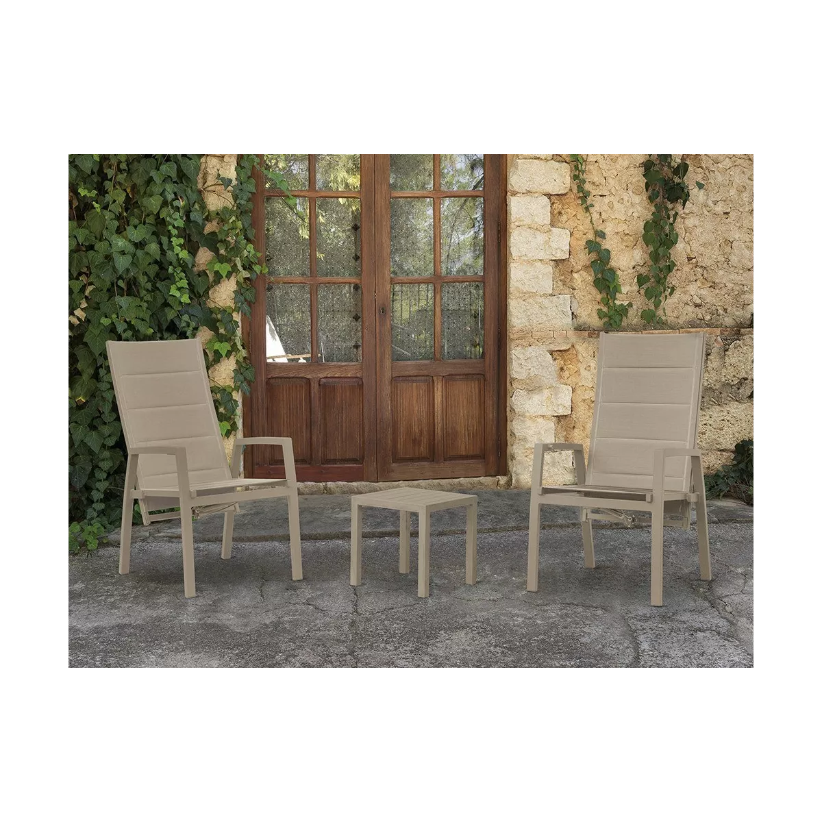 Bout de Canapé Faro Aluminium Taupe