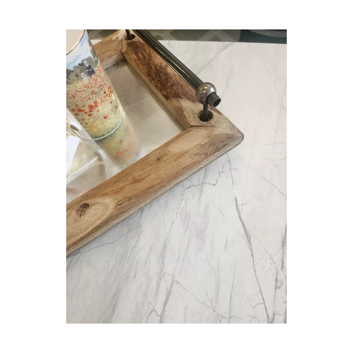 Plateau Bois et Zinc 50x25