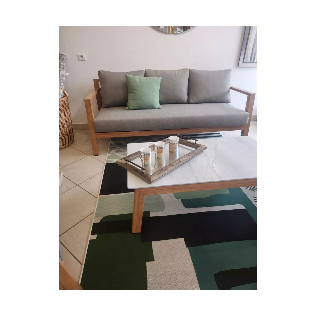 Plateau Bois et Zinc 60x35