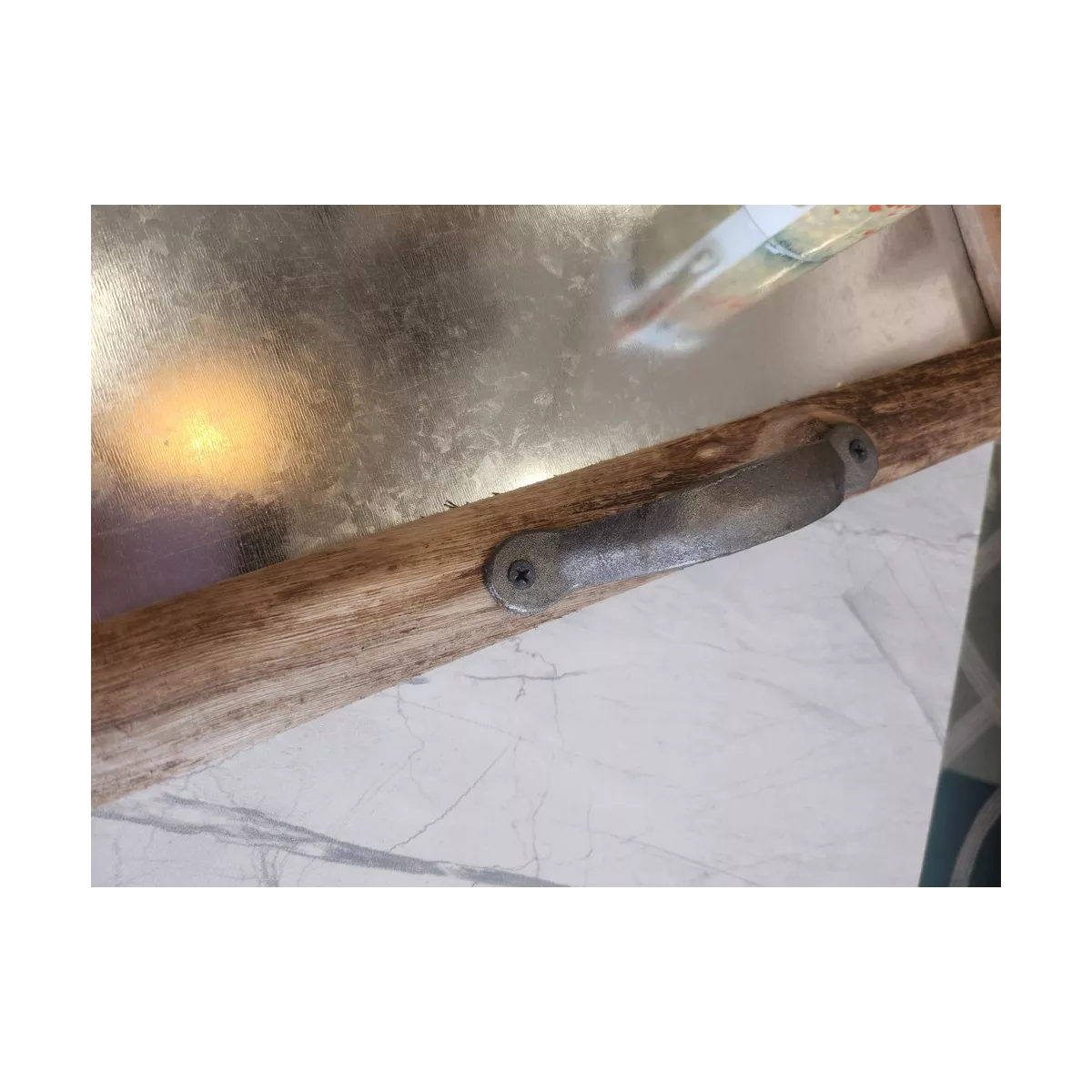 Plateau Bois et Zinc 38x38