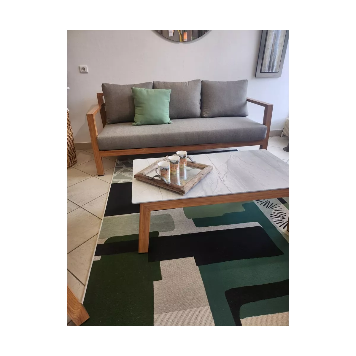 Plateau Bois et Zinc 38x38