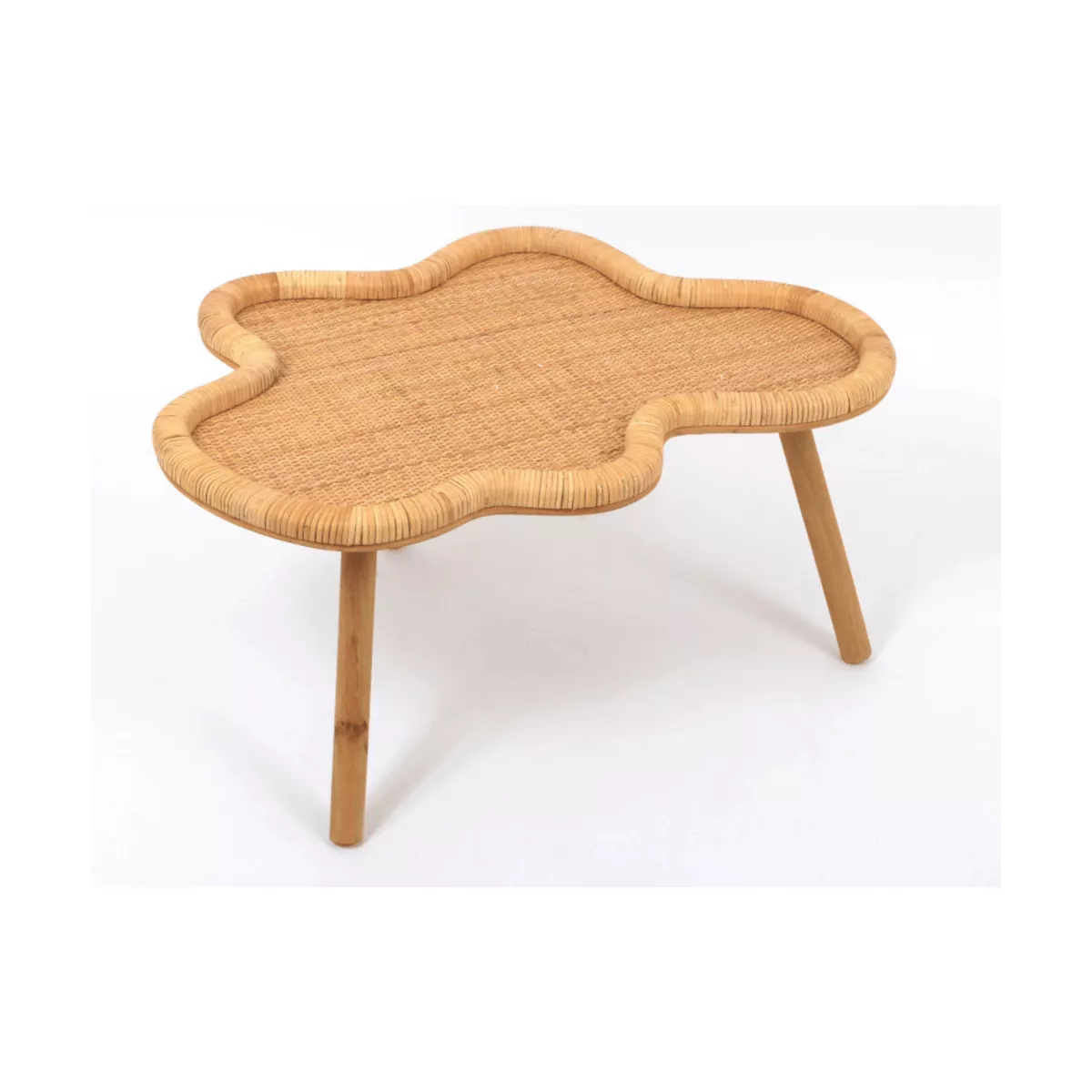 Table basse en Rotin Shelly 80x60