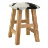 Tabouret carre peau de vache