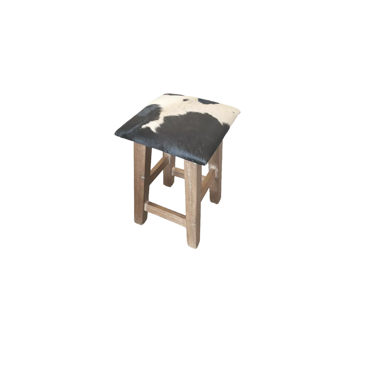 Tabouret carre peau de vache