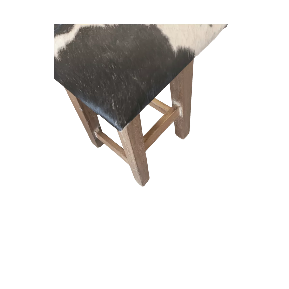 Tabouret carre peau de vache
