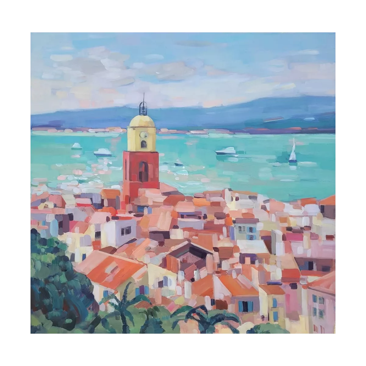 Tableau Saint Tropez 70x70