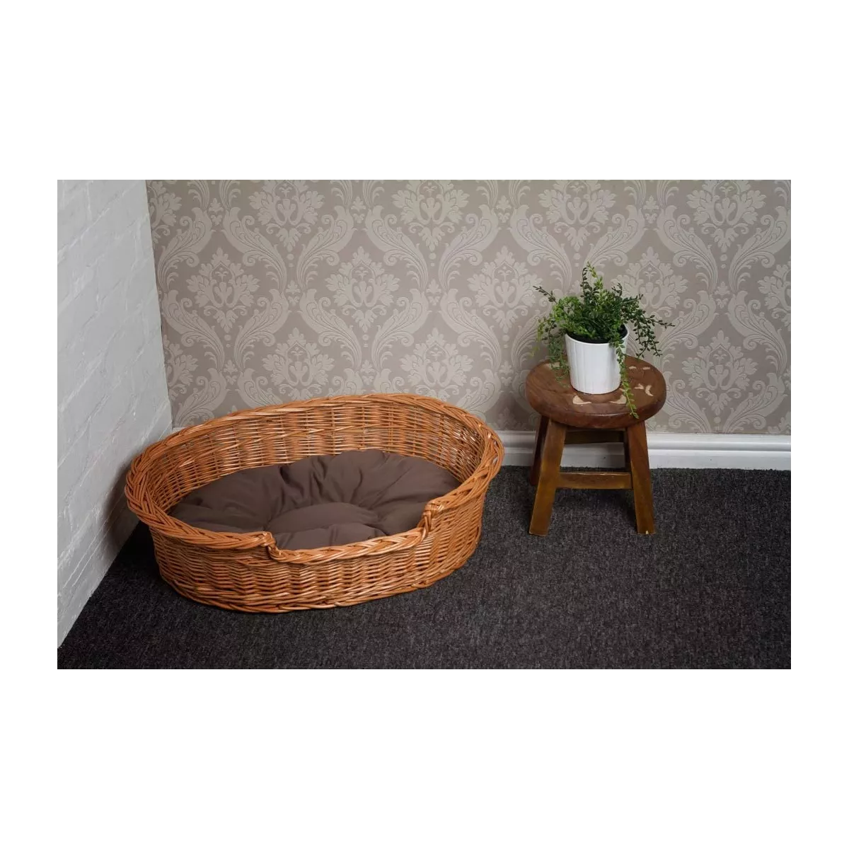 Panier en osier roux pour Animal Rotin 77x56