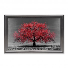 Tableau Arbre Rouge liquide gel 