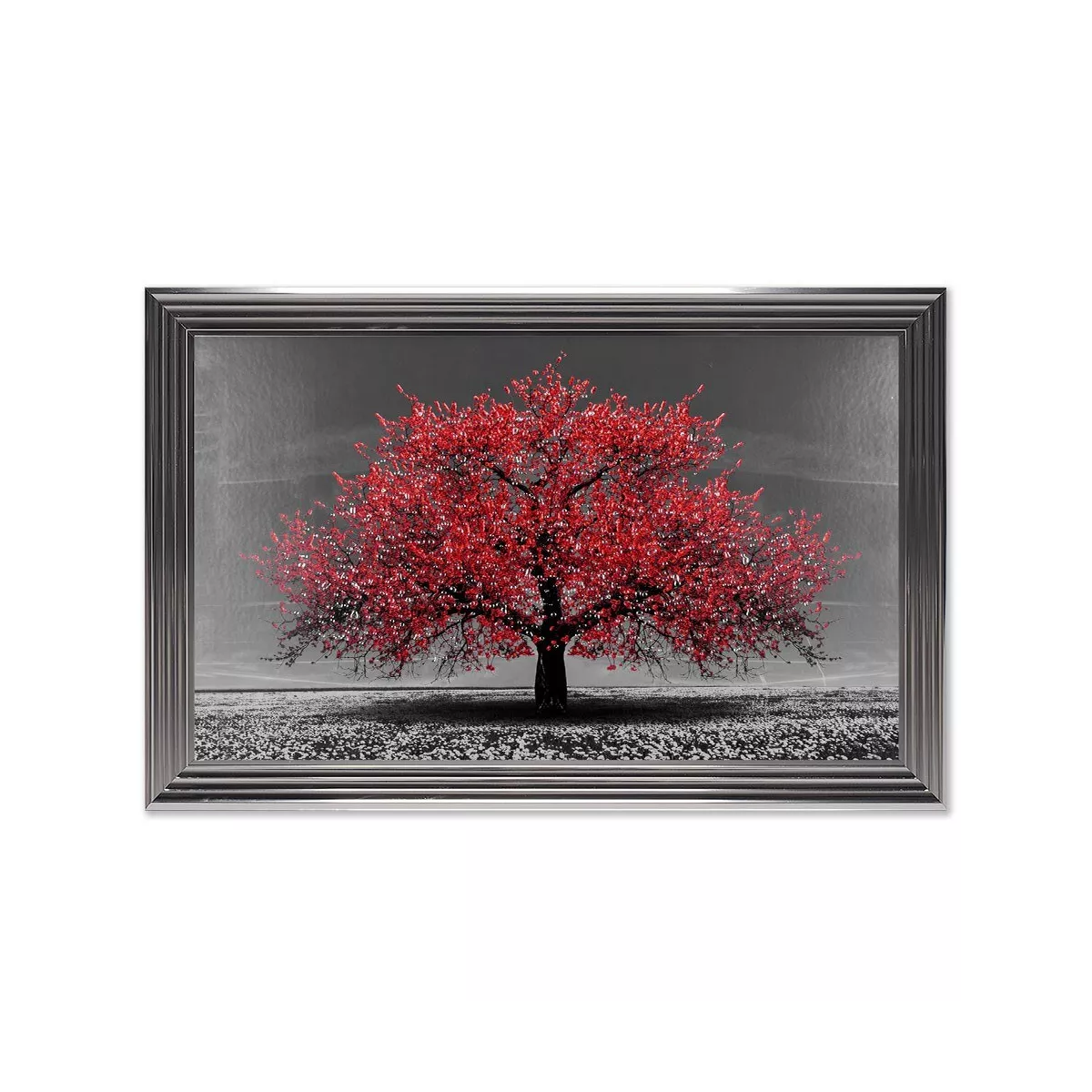 Tableau Arbre Rouge liquide gel 116x76