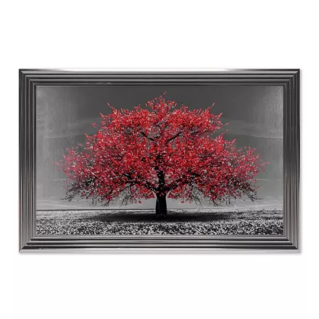 Tableau Arbre Rouge liquide gel 